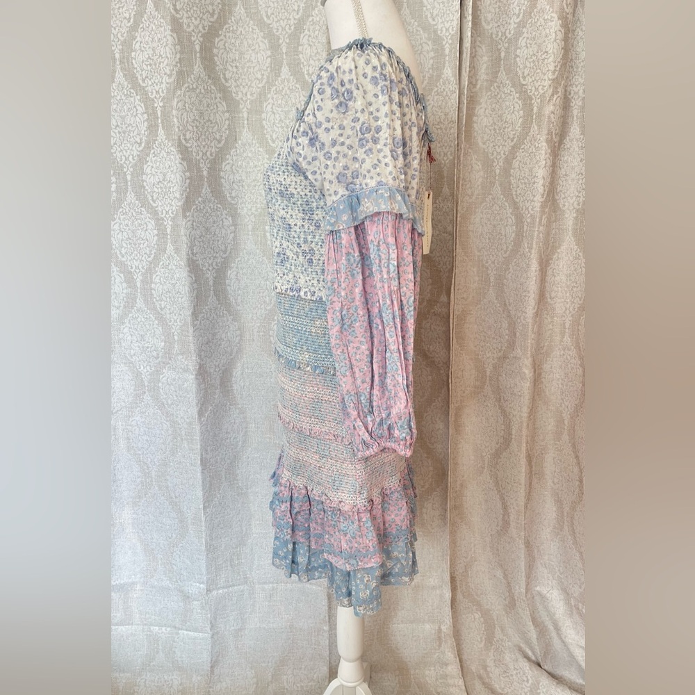 LoveShackFancy Ensley Mini Dress Blueberry Dust Size Large NWT - Picture 9 of 10